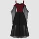 thumbnail image 3 of WILLBEST Vestidos Casuales para Mujer con Curvas Vestidos para Mujer de Talla Grande Moda Estilo Gótico Vestido Midi Vintage con Mangas Largas Acampanadas Vestido de Fiesta Línea A XXXXXGrande, 3 of 3