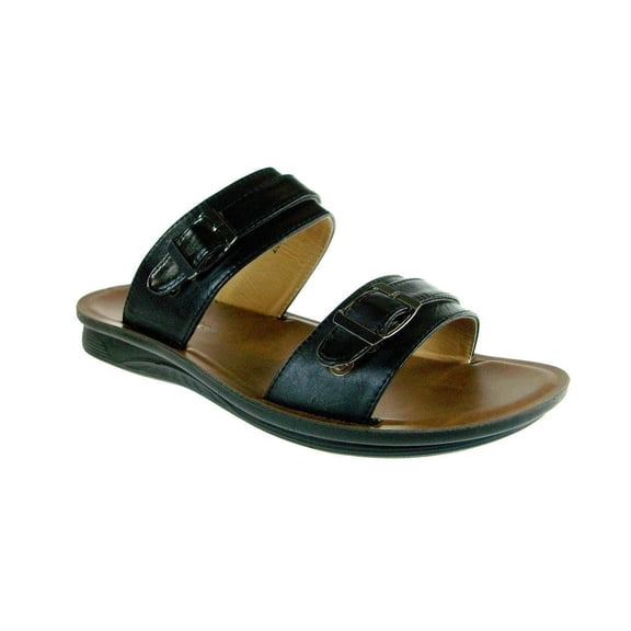 Majestic Men's 28523 Classic Slip on Sandal, Black, 10.5