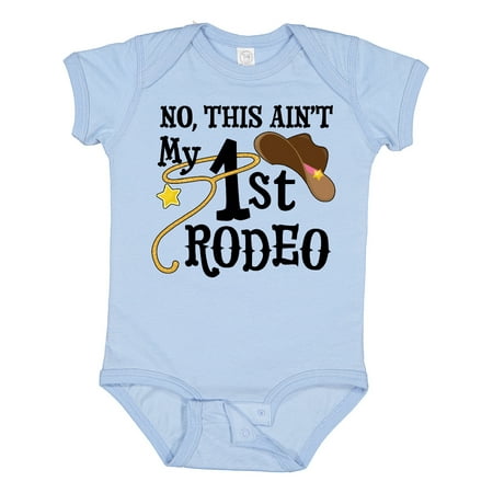 

Inktastic No This Ain t My 1st Rodeo Cowboy Hat and Lasso Boys or Girls Baby Bodysuit