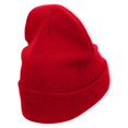 thumbnail image 3 of Here I Come Embroidered 12 Inch Long Knitted Beanie - Red OSFM, 3 of 5