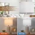 thumbnail image 4 of Nordic Hygge 23.5’’ Modern Table Lamps, Cream, 2 Pack, 4 of 9
