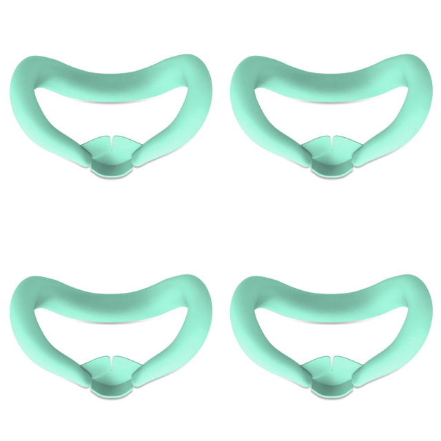 Almohadilla facial Máscara de silicona Cubierta a prueba de luz para Meta Quest 3 Verde