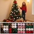 thumbnail image 1 of mfyjkho Adornos De Tela Para Árbol De Navidad, Bolas Decorativas Colgantes De 8 Cm Para Decoración Navideña, Juego De 12, 1 of 7