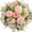 Light Pink, variant on Artificial Flowers Bouquet Fake Peony Silk Hydrangea Wildflowers Arrangements with Stems for Wedding Home Centerpieces Decor (Light Pink)