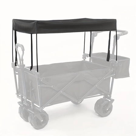 Detachable Sunshade Canopy for Garden Cart & Trolley – 600D Oxford Fabric, Heavy-Duty & Waterproof – Fits Camping, Picnic, Fishing Carts (35.4”x18.5”x20”) – Easy Install with Metal Clamps & Adjustabl