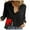 Black, variant on Conairie Linen Shirts For Women Long Sleeve Regular Fit Collar Button Down Shirts Solid Breathable Soft Beach Vacation Clothes Summer 2026 Black L