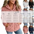 thumbnail image 3 of NominalSnug Fuzzy Fleece Jackets for Women Full Zip up Long Sleeve Coat Stand Collar Outwear Thicken Winter Warm Colthes, 3 of 8