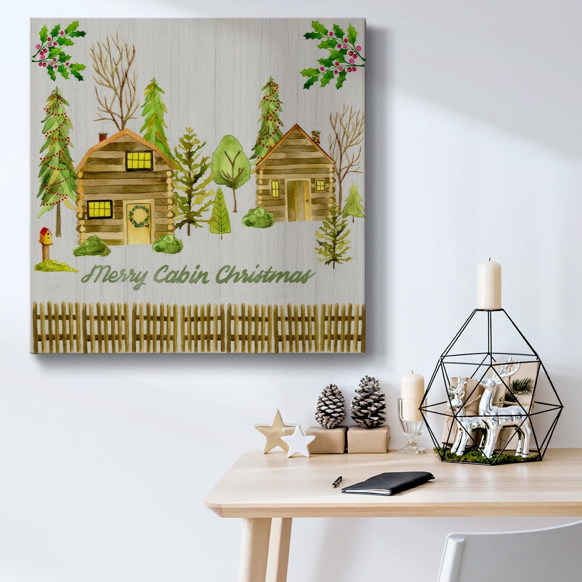 Christmas Cabin II- Gallery Wrapped Canvas