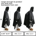 thumbnail image 5 of Waterproof Rain Poncho Lightweight Reusable Hiking Hooded Coat Jacket Unisex Raincoat for Hiking Camping, 5 of 6