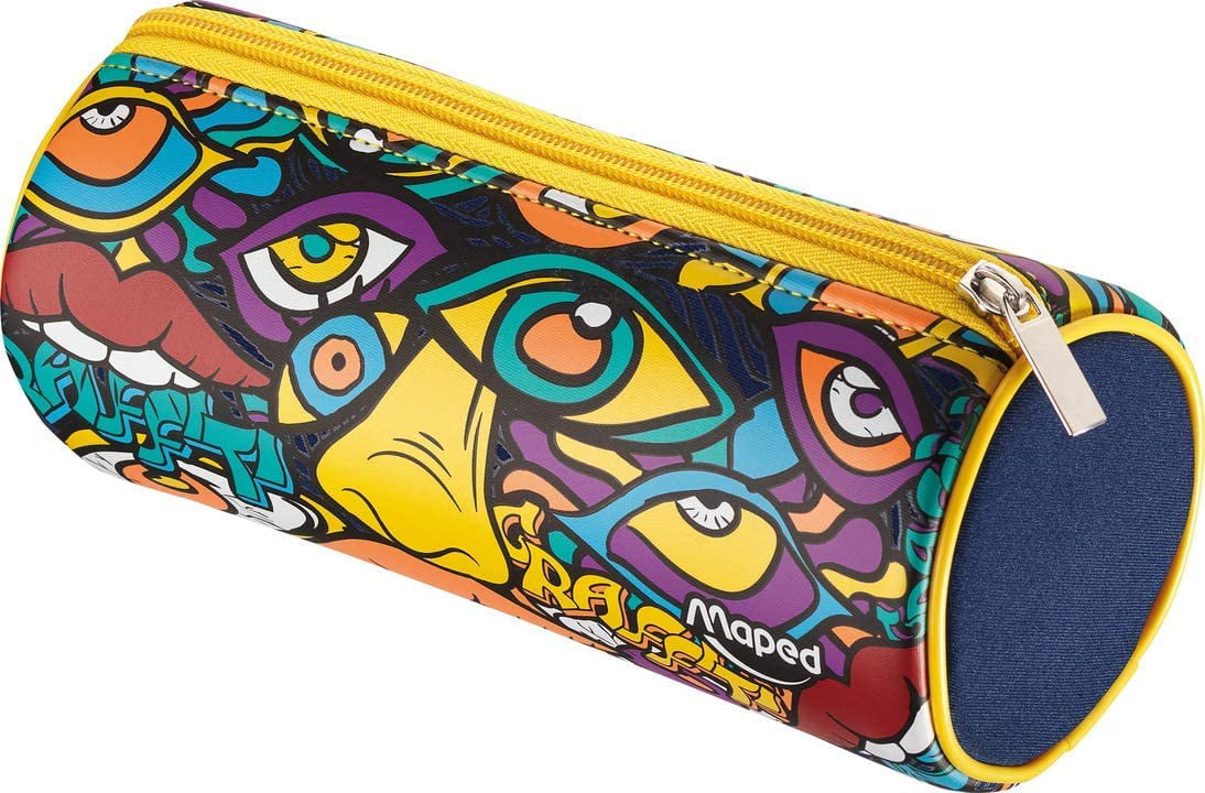 Maped 934850 Street Art Tube Pencil Case 8 x 21 x 8 cm Assorted Design Will Vary