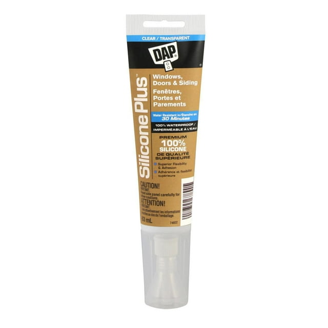 Silicone Plus Premium Mastic Polyvalent DAP 100% Silicone, 83 ml, Transparent