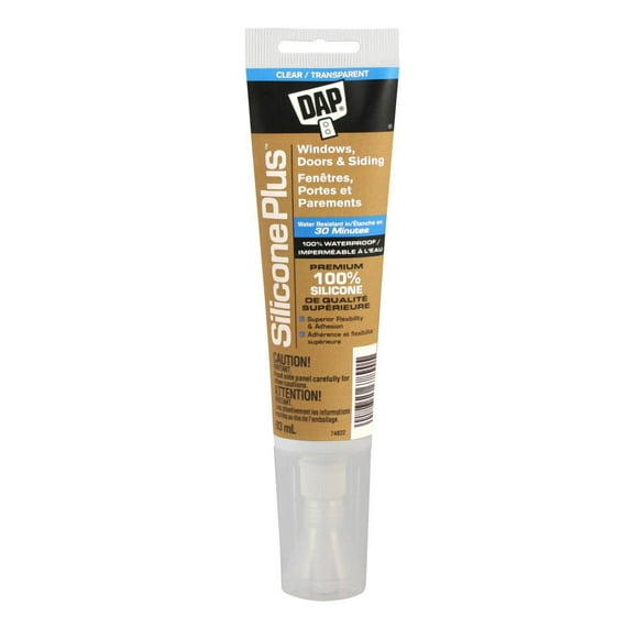 Scellant de qualité supérieure 100 % silicone pour tout usage DAP® Silicone Plus Transparent 83ml DAP SiliconePlus Transparent