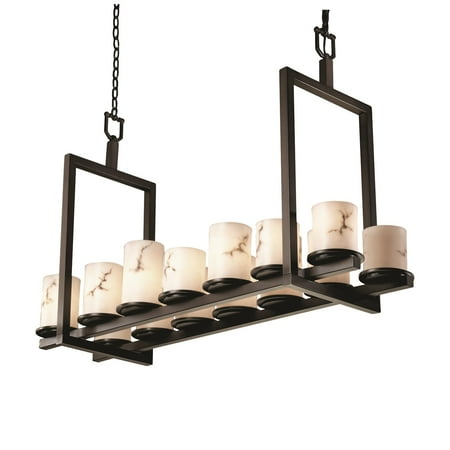 - Justice Designs LumenAria Dakota 14-LT Bridge Chandelier (Short) - Dark Bronze - FAL-8769-10-DBRZ