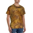 thumbnail image 4 of Yiaed Vintage Map Print Mens Short Sleeve Tight Fit T-Shirt, Crewneck Casual Tee-Small, 4 of 5