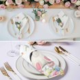 thumbnail image 3 of Easter Cloth Napkins, Spring Rabbit Feet Eggs Botanical Blooms Flowers Washable and Reusable Dinner Napkins Set of 4, Table Napkin for Kitchen Party Birthday Wedding Hotel Housewarming 20"x20", 3 of 9