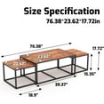 thumbnail image 2 of Nesting Coffee Tables,3 Piece Living Room Coffee Table, Rectangular Coffee Table Set,End Table Side Tables for Living Room Bedroom, 2 of 6