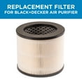 thumbnail image 3 of BLACK+DECKER 3-Stage HEPA Air Filter, Compatible BAPT01/BAPT02, 5-15/16"H x 6-15/16"W x 6-15/16"D, 3 of 6