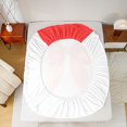 thumbnail image 5 of Feelyou Red Princess Bowknot Bed Sheets, Kawaii Dreamy Bow-tie King Sheets, Fairy Tale Style Sheet Set, Ultra Soft Bedroom Decor, 4pcs, 5 of 7