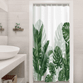 thumbnail image 2 of ORTIGIA Tropical Green Plant Shower Curtain Waterproof Washable Fabric Summer Bathroom Decor Botanical Banana Monstera Leaf Palm Tree Shower Curtain with Hooks 36 x 72 Inch, 2 of 7