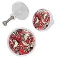thumbnail image 2 of 4 Pcs Snake and Rooster Knobs for Kitchen Cabinet Cupboard Dresser Bookcase Drawer Pulls Handles Round Home Decor, 2 of 5