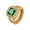 Green, variant on PAURO Gemstone Rings for Women Purple Green Square CZ Cubic Zirconia Stacking Index Finger Band Vintage Stainless Steel Gold Plated Unique Dainty Jewelry Green Size 8