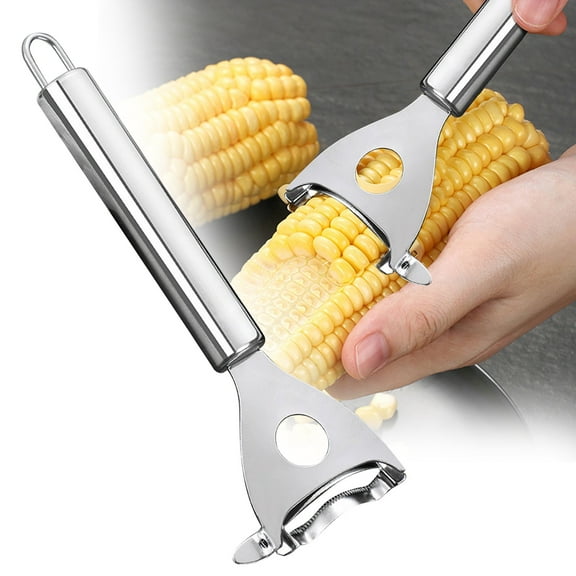 Corn Stripper Cutter With Hanging Hole Corn Planer Corn Cob Stripper Tool Good Grip Corn Prep Peeler Cob Corn Remover Kitchen/ Stainless Steel Corn Scraper