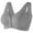 Grey, variant on khonts,Women's Front Snap Closure Support Bras Push up Full Coverage Breathable Wireless Bra Soft Comfort Thin Light Everyday Bralettes Black XL