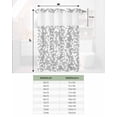 thumbnail image 6 of No Hook Shower Curtain with Snap in Liner, Farmhouse Botanical White Leaves Pattern Hotel Shower Curtains for Bathroom, Washable Shower Curtain Liner Set with Mesh Top Window, 66"x72", 6 of 6
