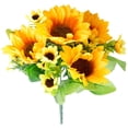 thumbnail image 1 of kurtrusly 4-Head Artificial Sunflower Plastic Simulation Flower Bouquet Home Wedding artificial Floral Decor, 1 of 7