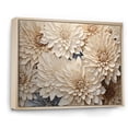 thumbnail image 2 of Designart "Blooming Mums In Beige And Gold Minimalism I" Mums Floater Framed Wall Art Prints, 2 of 5