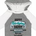 thumbnail image 4 of Inktastic Happy Birthday, Daddy Best Ever in Blue Boys or Girls Long Sleeve Baby Bodysuit, 4 of 5