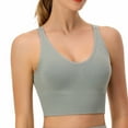 thumbnail image 7 of Kovlvoll Sports Bras for Women High Support V Neck Wirefree No Underwire Workout Crop Tank Tops Gym Yoga Underwear, 7 of 7