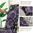 thumbnail image 5 of Yayeee 4 Pack Dining Chair Covers Stretch Parson Chairs Slipcovers Seat Protector, Purple Roses, 5 of 6