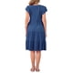 thumbnail image 3 of Vestido de verano midi con volantes en las mangas y escote en V para mujer, talla XL, color azul, 3 of 6