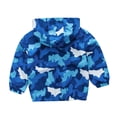 thumbnail image 2 of Hicidod Toddler Jackets Hooded Long Sleeve Zip Up Rain Lightweight Coats Cartoon Dinosaur Print Windproof Windbreaker Outerwear, 2 of 7