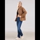 thumbnail image 4 of Chaquetas Acolchadas para Mujer, Informales, de Cuello Alto, Larga, Abrigos de Invierno Extragrandes con Cremallera Caqui Oscuro S, 4 of 7