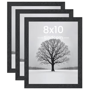 Sindcom 8x10 Wood Picture Frames, Set of 3, Black