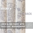 thumbnail image 3 of Kitchen Curtains Paisley Scroll Print Linen Small Window Curtains Tier Curtains for Bathroom Medallion Design Burlap Vintage Jacobean Floral Cafe Curtains 24 Inch Length 2 Panels Grey on Beige, 3 of 6