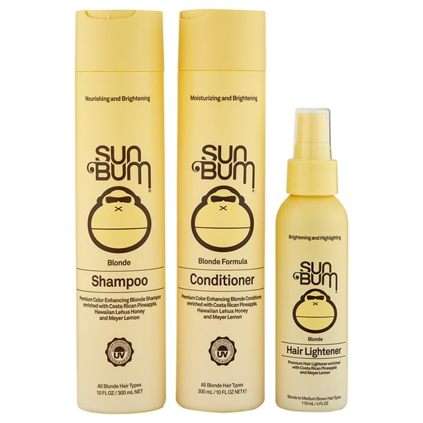 Sun Bum Blonde Shampoo Conditioner 10 Oz Blonde Hair Lightener 4 Oz Walmart Com Walmart Com