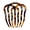 dark tortoiseshell, variant on French Twist Hair Side Comb Hollow Out Wavy 7 Teeth Acetate Tortoise Hairpin