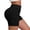 Black, variant on Women's High Waist Yoga Shorts with Side Pocket - Polyester Spandex, Stretchy Slim Fit for Workout & Casual Wear