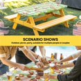 thumbnail image 6 of Groundhog Day Table Cloths for 5 Foot Rectangle Tables, Colorful Ribbon Green Plaid Spring Patio Waterproof Elastic Fitted Tablecloths, Washable Rectangular Table Cover for Camping, 6 of 8