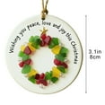 thumbnail image 2 of Hometravel Sea Glass Christmas Ornament, 2D Flat 8cm Holiday Decor, Coastal Theme Tree Pendant for Family Gathering and Gift Exchange, 2 of 5