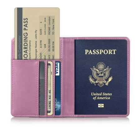 Passport Holder Travel Wallet RFID Blocking Case Cover, EpicGadget Premium PU Leather Passport Holder Travel Wallet Cover Case
