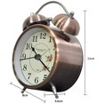 thumbnail image 2 of Reloj despertador clásico con campana, reloj despertador silencioso retro vintage, reloj despertador analógico luminoso para niños y adultos, 2 of 4