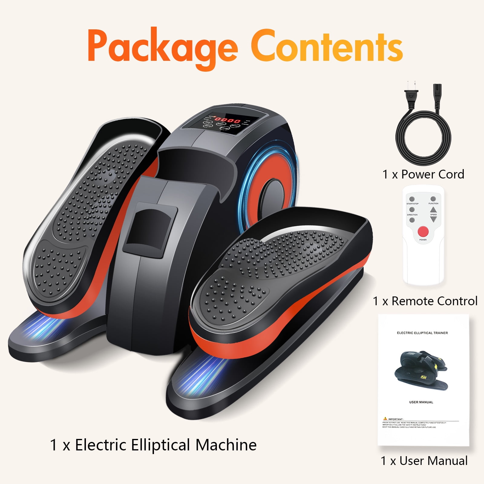 ALSO GO Under Desk Elliptical, Ellipse Leg Exerciser While Sitting, Elliptical Exercise Machine