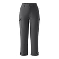thumbnail image 4 of Edvintorg Womens Cargo Pants with Pockets High Waisted Hiking Trouser Outdoor Casual Athletic Pant Clothes Women Dark Gray S-2XL, 4 of 8