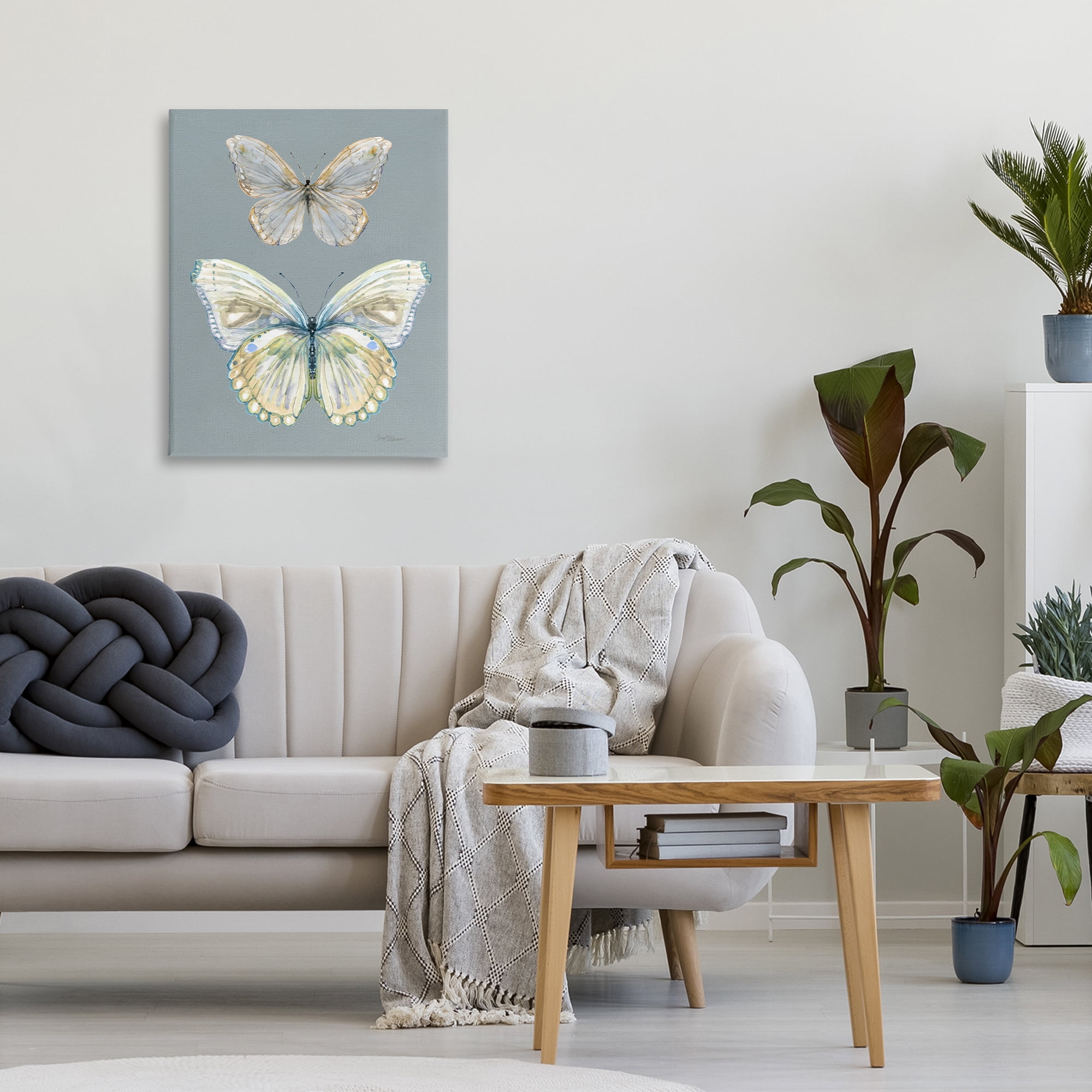 Stupell Industries Butterfly Pair Study Canvas Wall Art, design by Carol Robinson