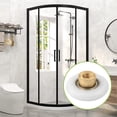 thumbnail image 3 of Shower Door Roller, 4Pcs Copper Bathroom Glass Door Pulleys Single Shower Door Runners Wheels Sliding Glass Curved Door Guides for Bathroom DIY Replacement Parts (Diameter 19mm), 3 of 4