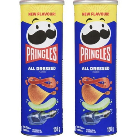 Pringles Potato Chips All Dressed 156g (2 Pack)